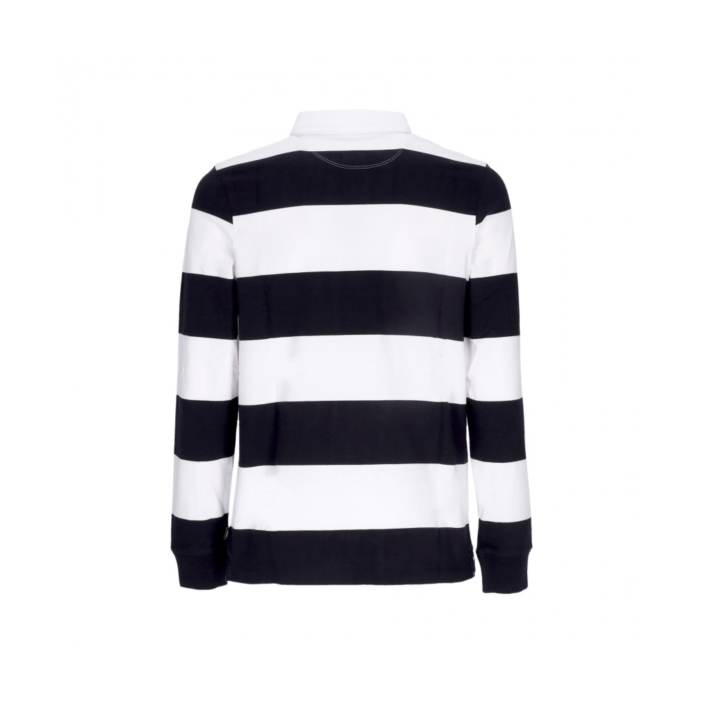 polo manica lunga uomo checkerboard research l/s polo BLACK/WHITE