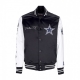 giubbotto bomber uomo nfl team origins varsity satin jacket dalcow BLACK/WHITE