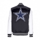 giubbotto bomber uomo nfl team origins varsity satin jacket dalcow BLACK/WHITE