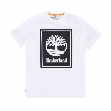 maglietta uomo stack logo tee WHITE/BLACK