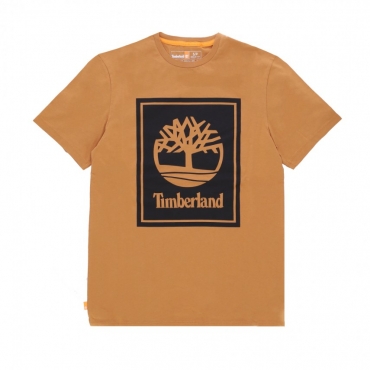 maglietta uomo stack logo tee WHEAT BOOT/BLACK