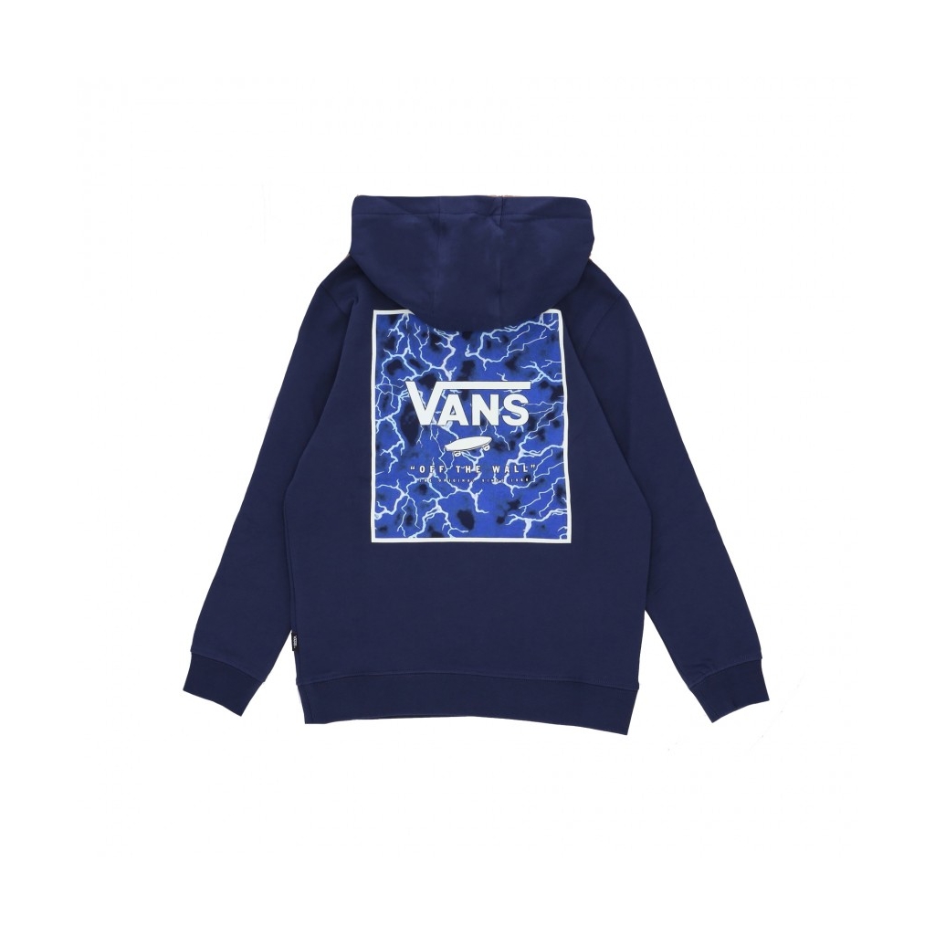 felpa cappuccio ragazzo print box back hoodie DRESS BLUE/TRUE BLUE