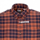 camicia manica lunga uomo heavy flannel l/s check shirt RUST