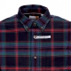 camicia manica lunga uomo flannel plaid shirt SCARLET SAGE