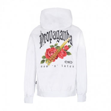 felpa cappuccio uomo butterfly hoodie WHITE