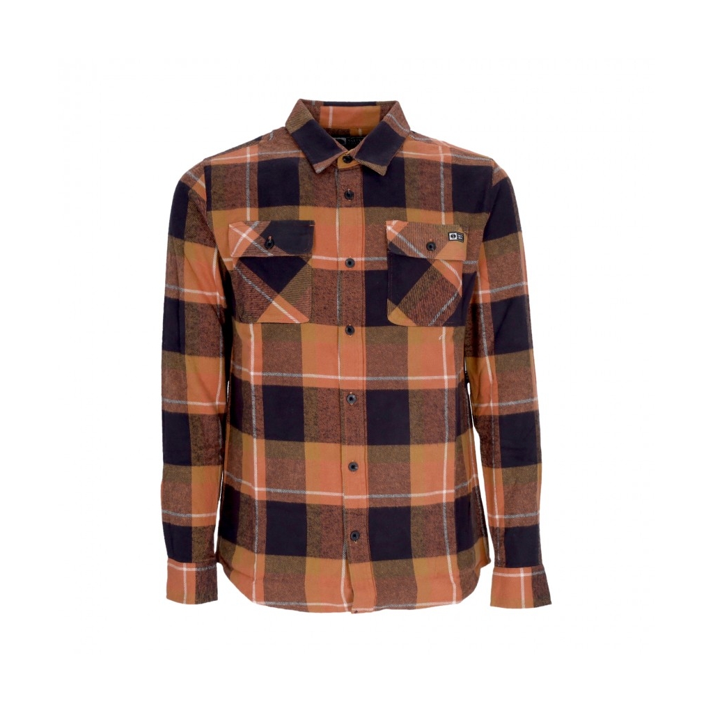 camicia manica lunga uomo dawn patrol flannel BLACK