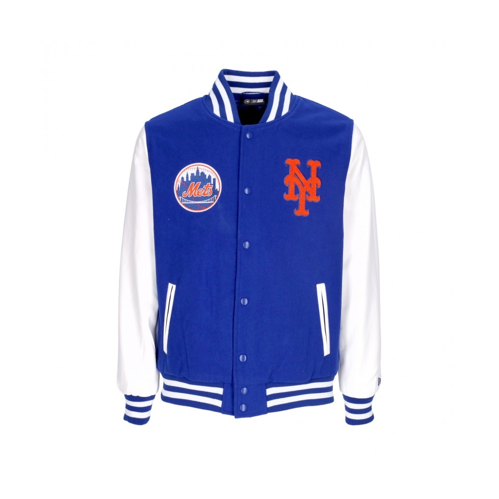 giubbotto college uomo mlb wordmark varsity jacket neymet BRIGHT ROYAL