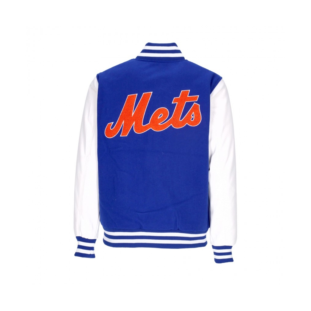 giubbotto college uomo mlb wordmark varsity jacket neymet BRIGHT ROYAL