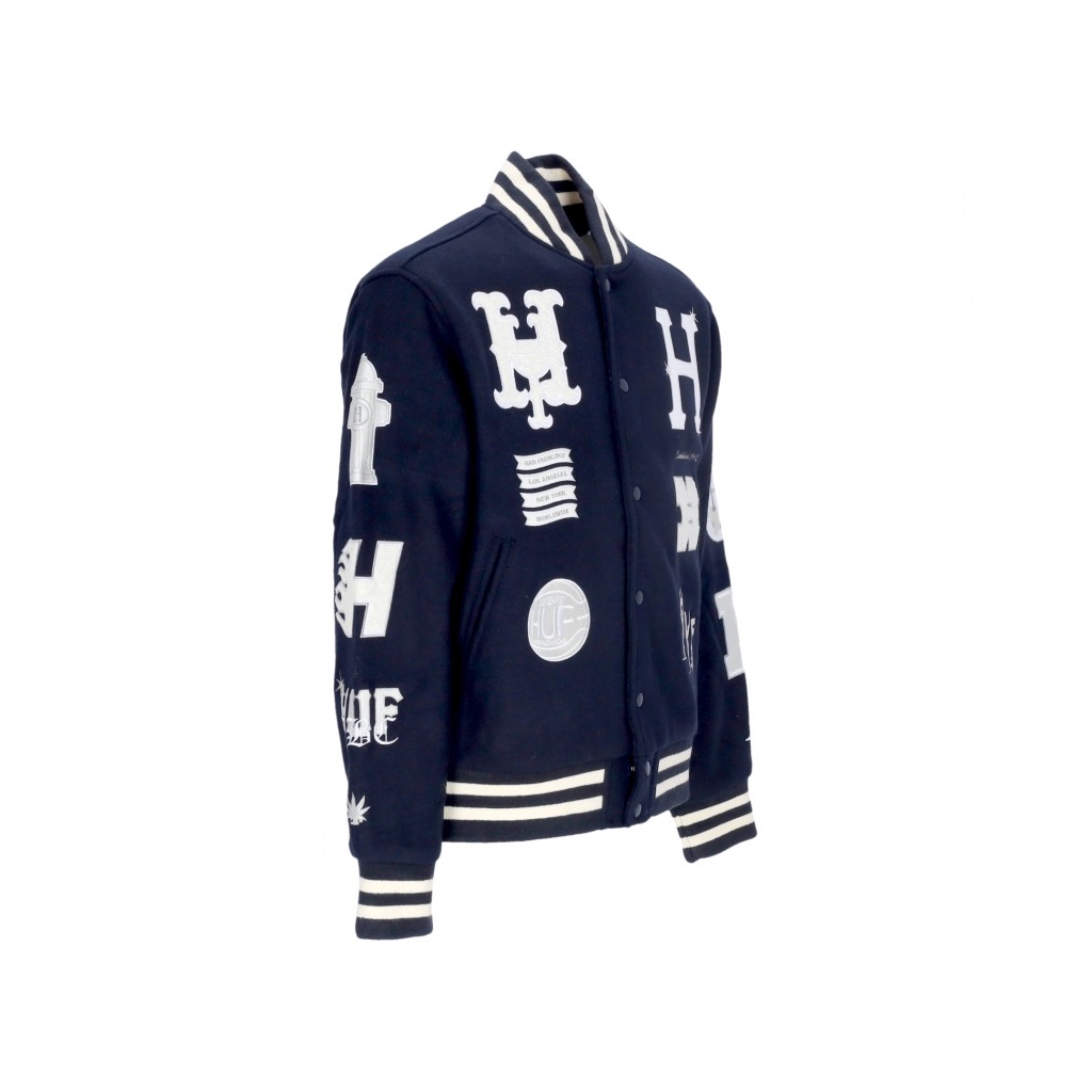 giubbotto college uomo 20 year classic h varsity jacket NAVY