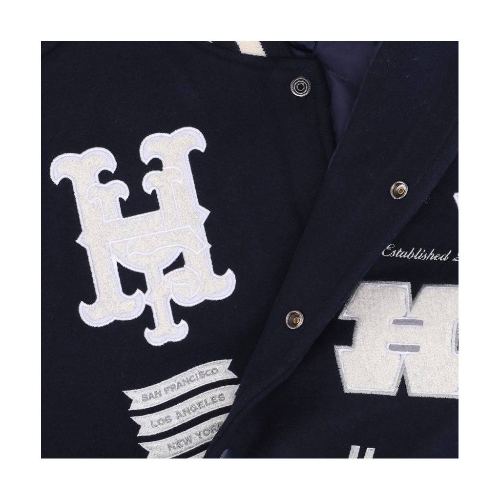 giubbotto college uomo 20 year classic h varsity jacket NAVY