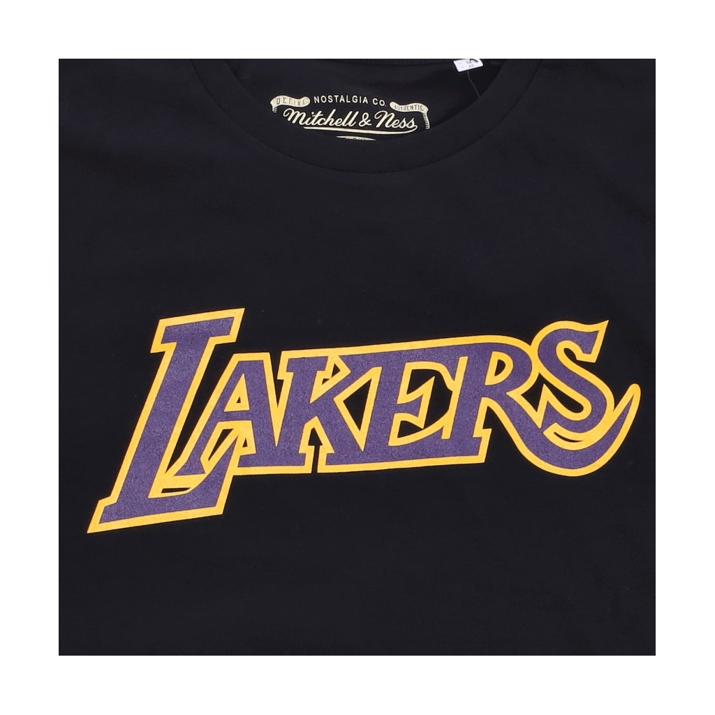 maglietta uomo nba team logo tee hardwood classics  loslak BLACK