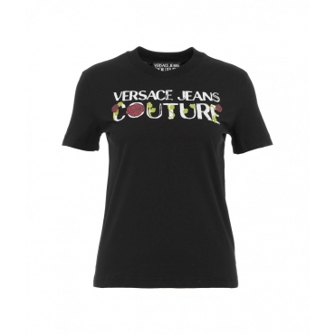 T-shirt con logo nero