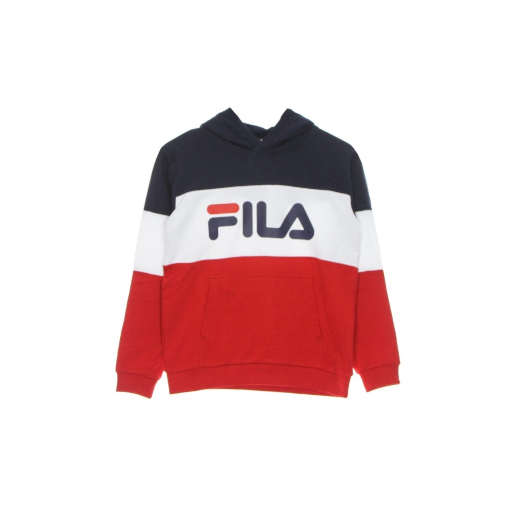 felpa cappuccio ragazzo olena blocked hoodie TRUE RED/BLACK IRIS/BRIGHT WHITE