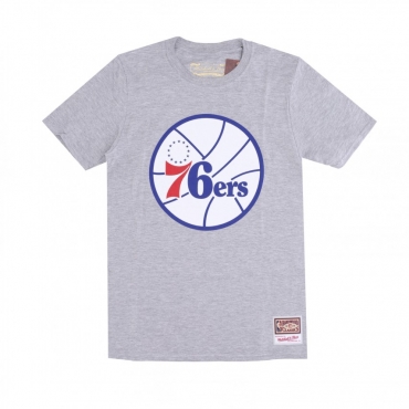 maglietta uomo nba team logo tee hardwood classics  phi76e GREY