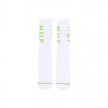 calza media uomo essential og logo sock WHITE/LIME