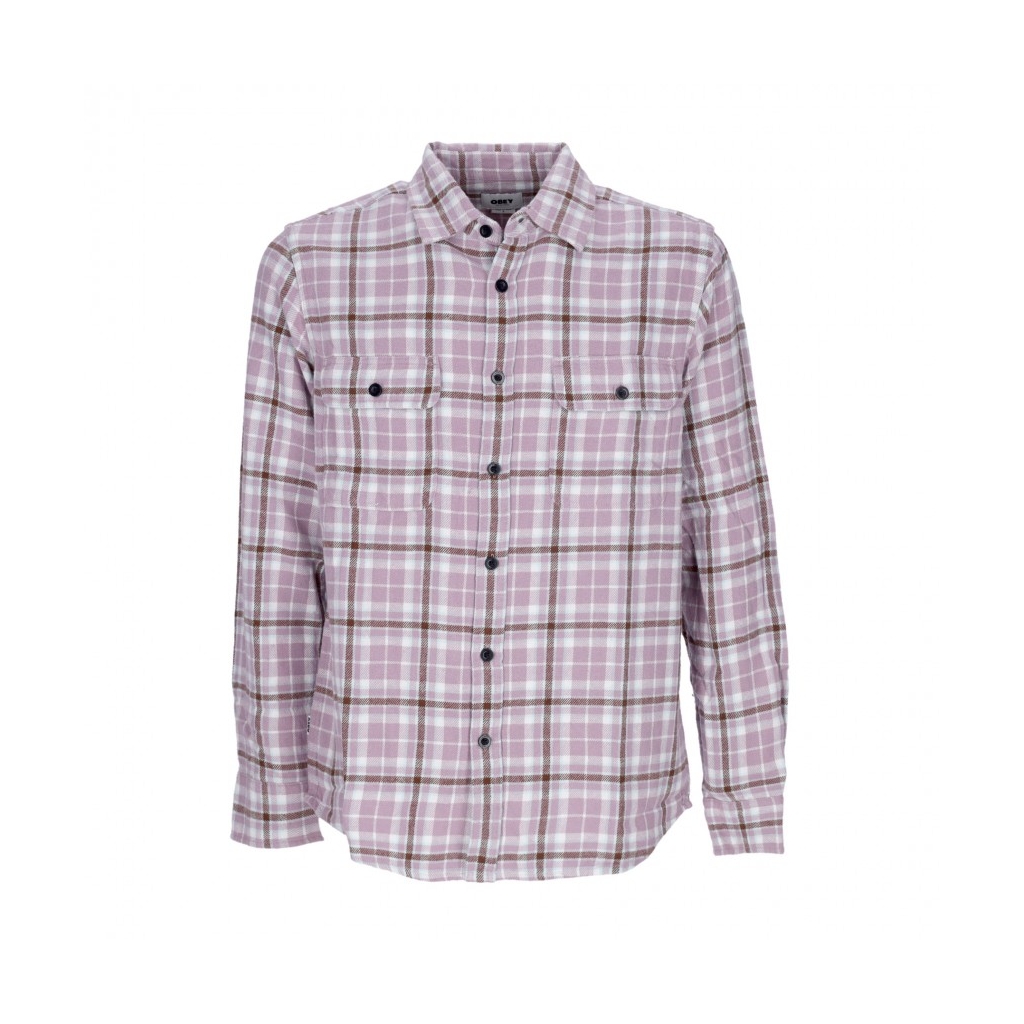 camicia manica lunga uomo cole woven l/s LILAC CHALK MULTI