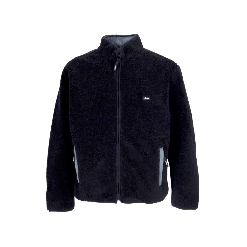 orsetto uomo trophy sherpa jacket reversible BLACK | Bowdoo.com