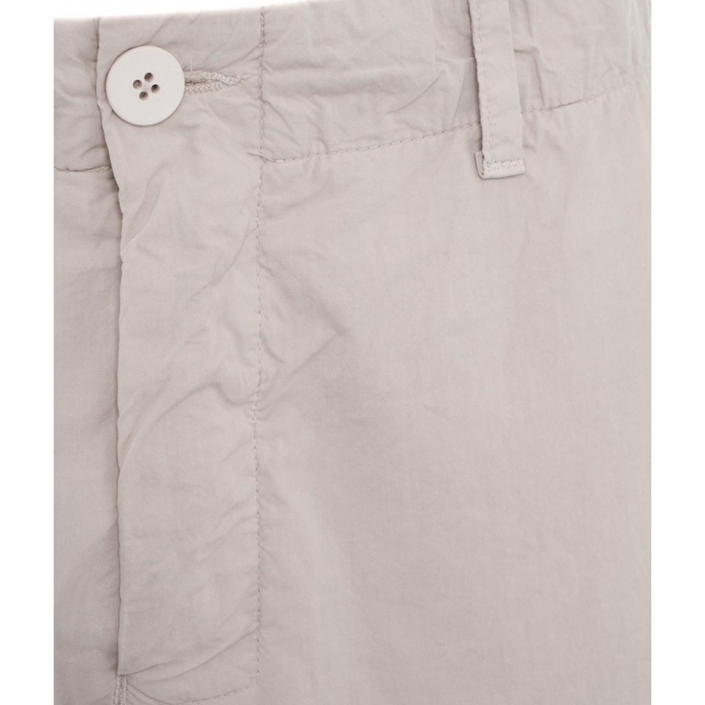 Pantaloni in cottone crema