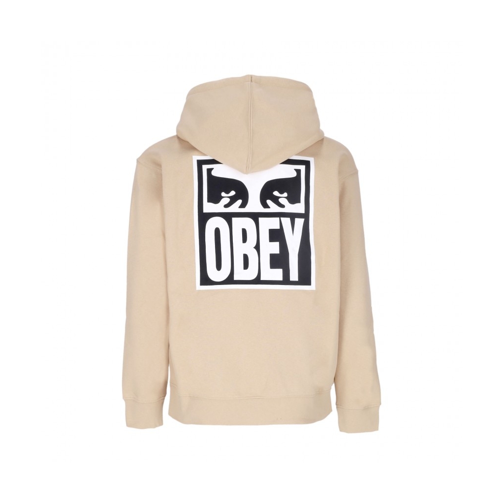 felpa cappuccio uomo eyes icon hood premium fleece OAT MILK