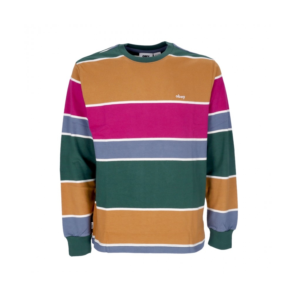 maglietta manica lunga uomo nationale stripe l/s tee DARK CEDAR MULTI