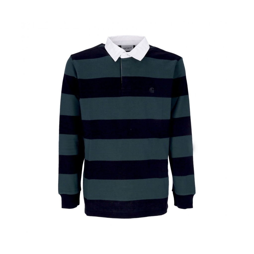 polo manica lunga uomo l/s jagger rugby shirt JAGGER STRIPE/JUNIPER