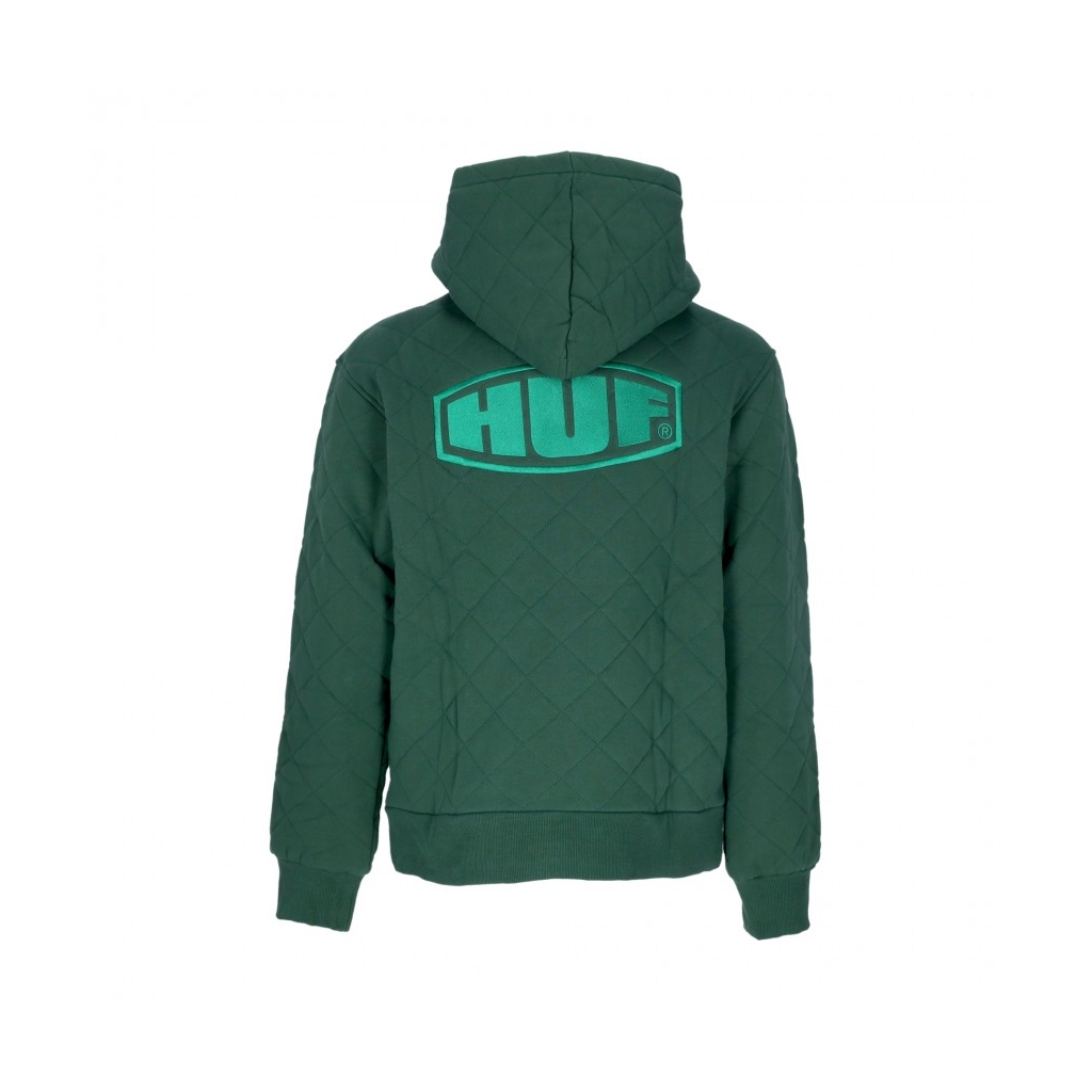 felpa cappuccio zip uomo workman quilted full zip FOREST GREEN