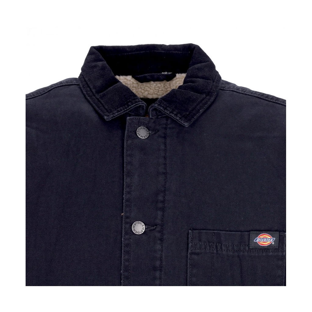 giacca workwear uomo duck canvas chore coat STONE WASHED BLACK