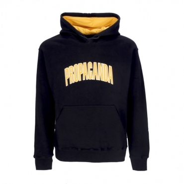 felpa cappuccio uomo college hoodie BLACK