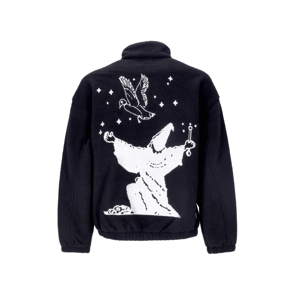 felpa collo alto uomo pulp mock neck pullover fleece BLACK