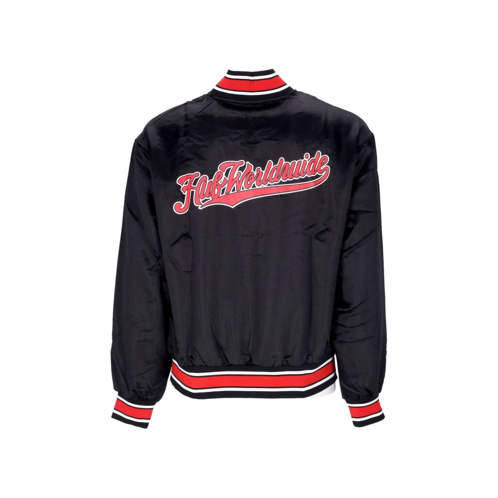 giubbotto bomber uomo crackerjack satin baseball jacket BLACK