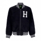 orsetto uomo sherpa varsity jacket BLACK