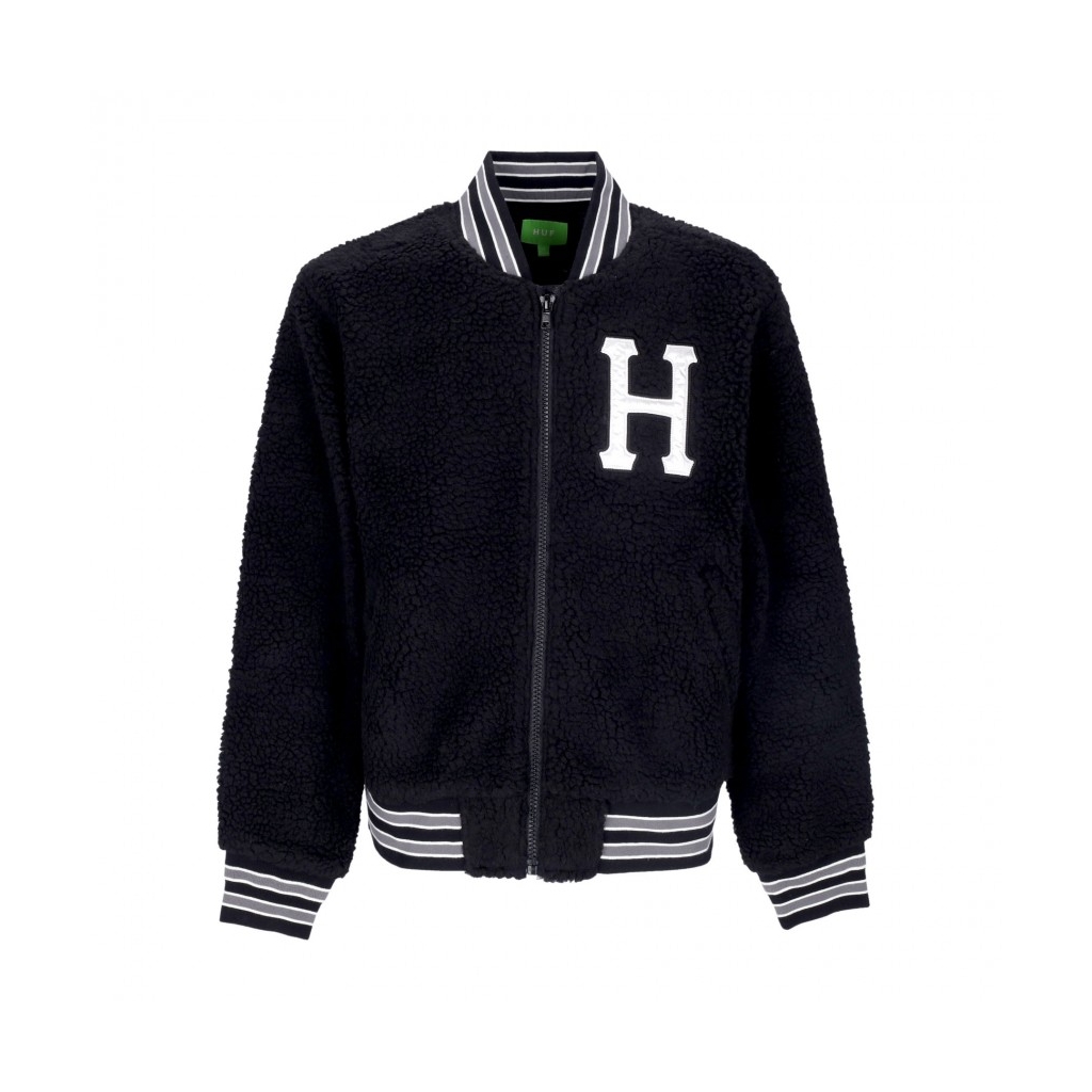 orsetto uomo sherpa varsity jacket BLACK