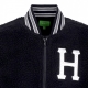 orsetto uomo sherpa varsity jacket BLACK