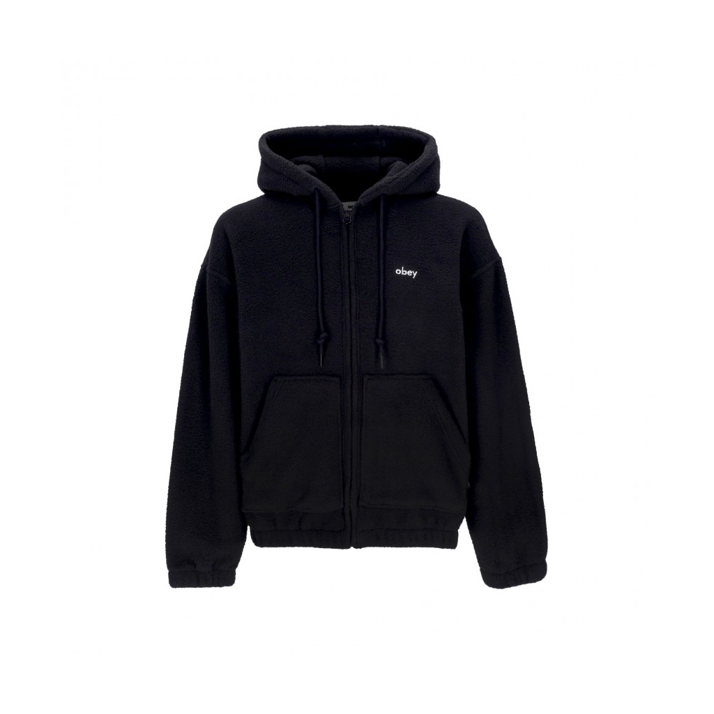 felpa cappuccio zip uomo gaze hood jacket BLACK
