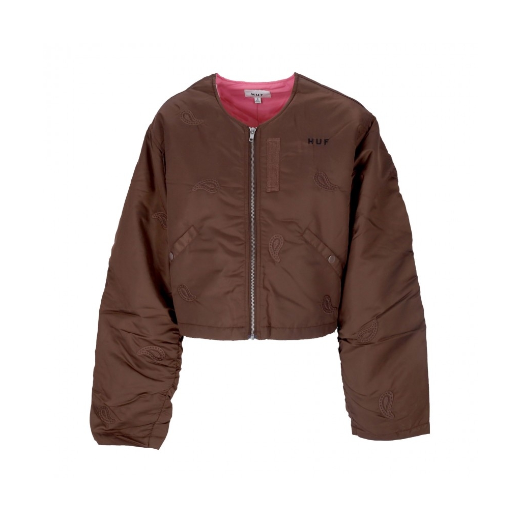 giubbotto corto donna paisley satin bomber BROWN Bowdoo