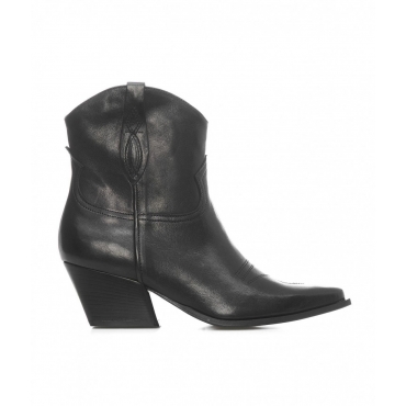 Cowboy boots in pelle nero