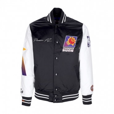 giubbotto bomber uomo nba team origins varsity satin jacket hardwood classics  phosun BLACK/WHITE