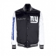 giubbotto bomber uomo nfl team origins varsity satin jacket neygia BLACK/WHITE