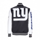 giubbotto bomber uomo nfl team origins varsity satin jacket neygia BLACK/WHITE