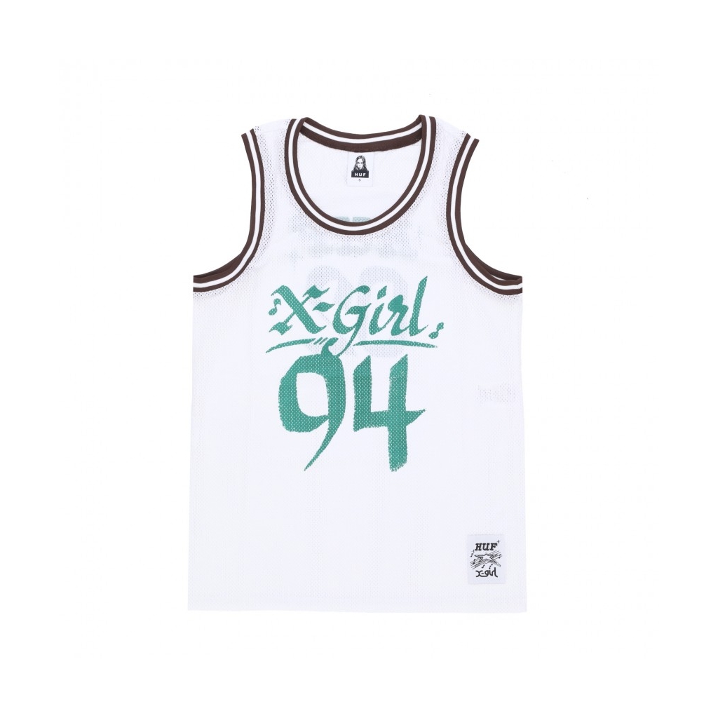 canotta tipo basket donna home team jersey x x-girl WHITE