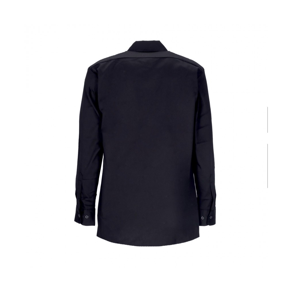 camicia manica lunga uomo work shirt l/s rec BLACK