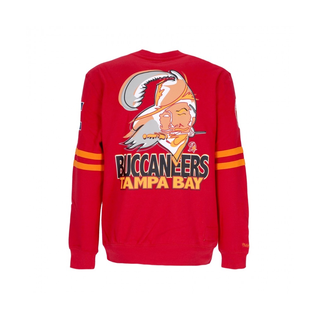felpa girocollo uomo nfl all over crew 20 tambuc ORANGE