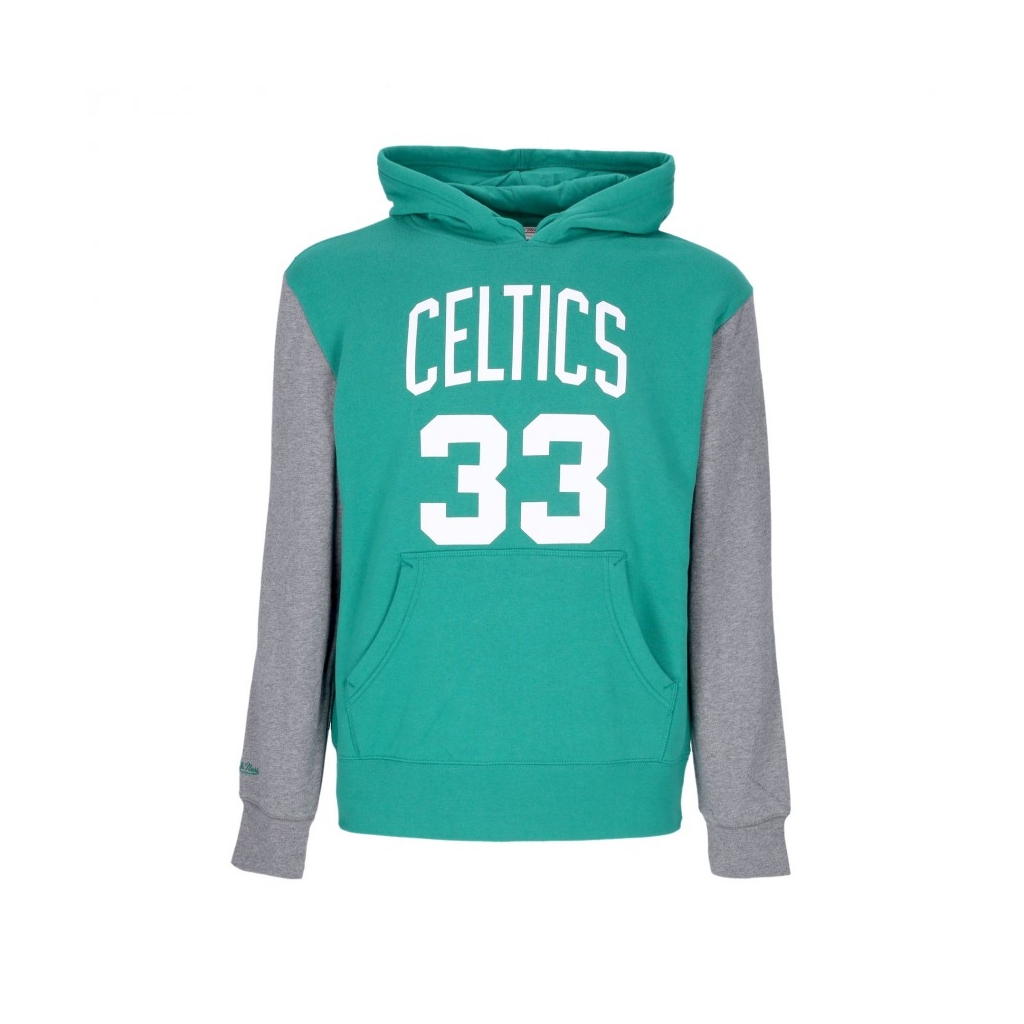 felpa cappuccio uomo nba fashion fleece hoodie 1986 no 33 larry bird hardwood classics  boscel ORIGINAL TEAM COLORS