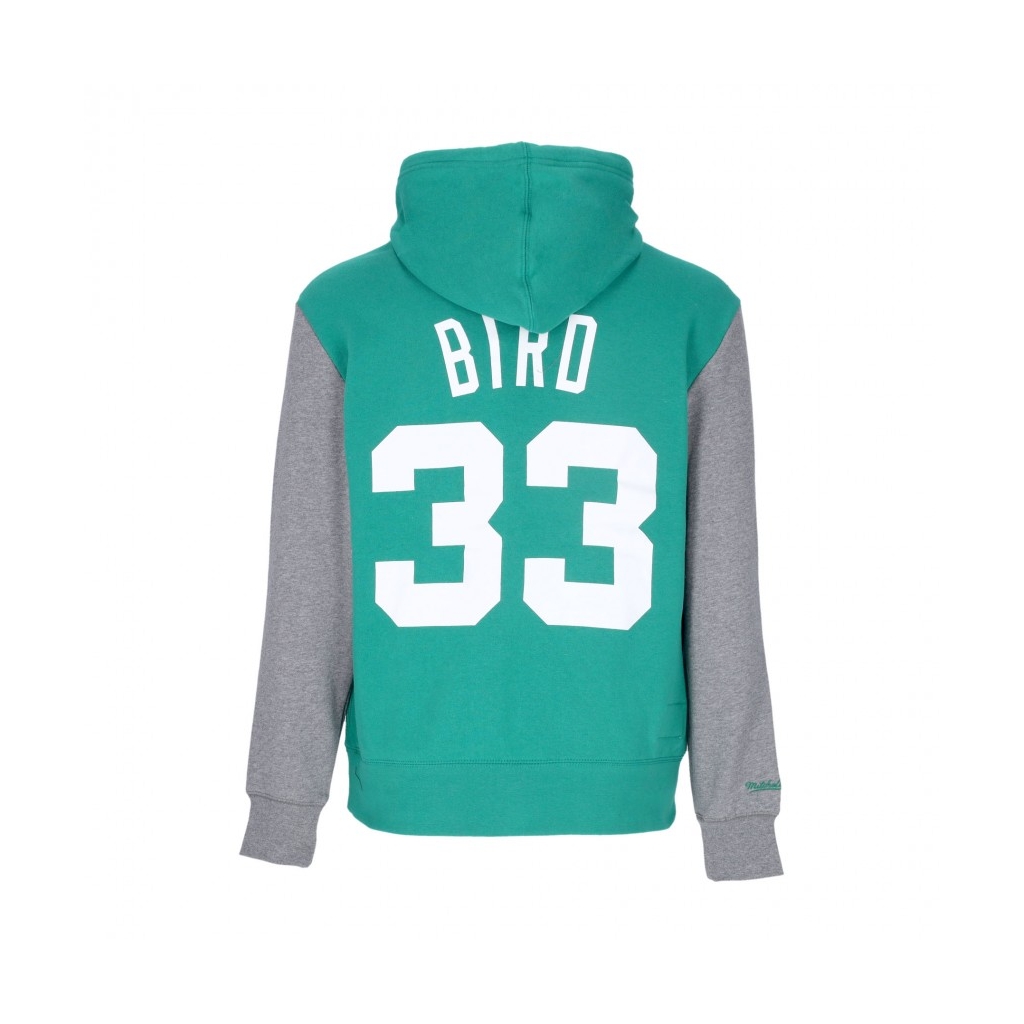 felpa cappuccio uomo nba fashion fleece hoodie 1986 no 33 larry bird hardwood classics  boscel ORIGINAL TEAM COLORS