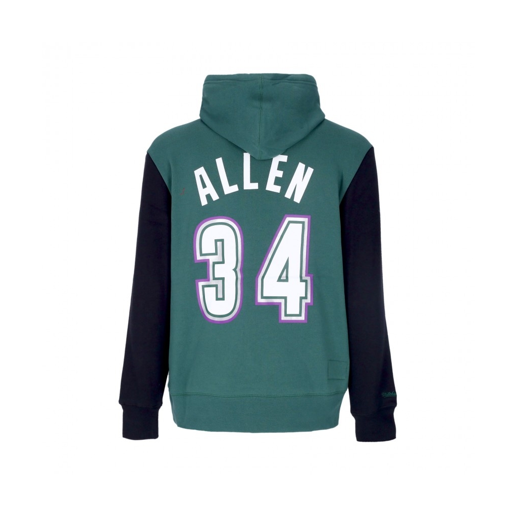 felpa cappuccio uomo nba fashion fleece hoodie 1996 no 34 ray allen hardwood classics  milbuc ORIGINAL TEAM COLORS