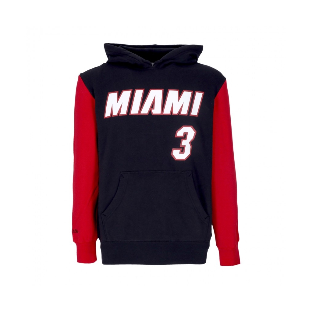 felpa cappuccio uomo nba fashion fleece hoodie 2006 no 3 dwyane wade hardwood classics  miahea ORIGINAL TEAM COLORS