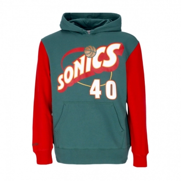 felpa cappuccio uomo nba fashion fleece hoodie 1996 no 40 shawn kemp hardwood classics seasup ORIGINAL TEAM COLORS