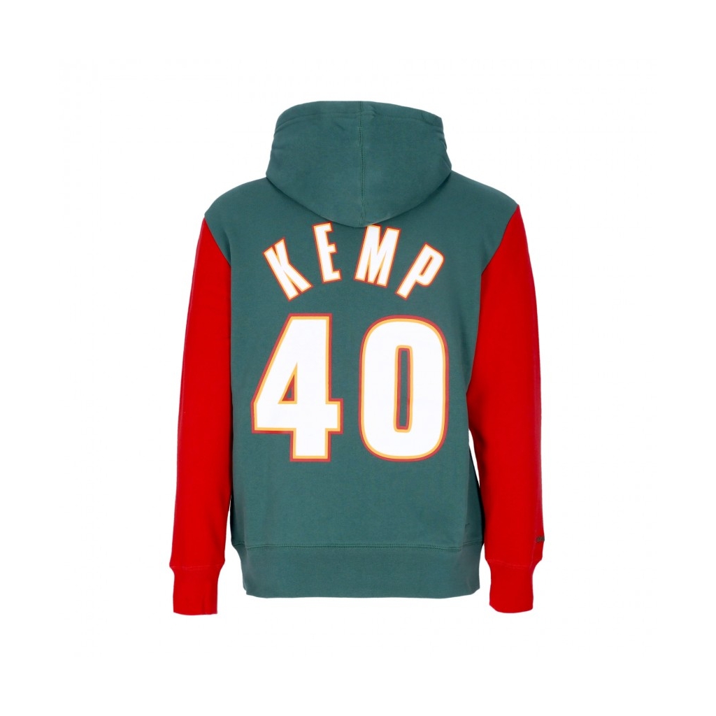 felpa cappuccio uomo nba fashion fleece hoodie 1996 no 40 shawn kemp hardwood classics seasup ORIGINAL TEAM COLORS