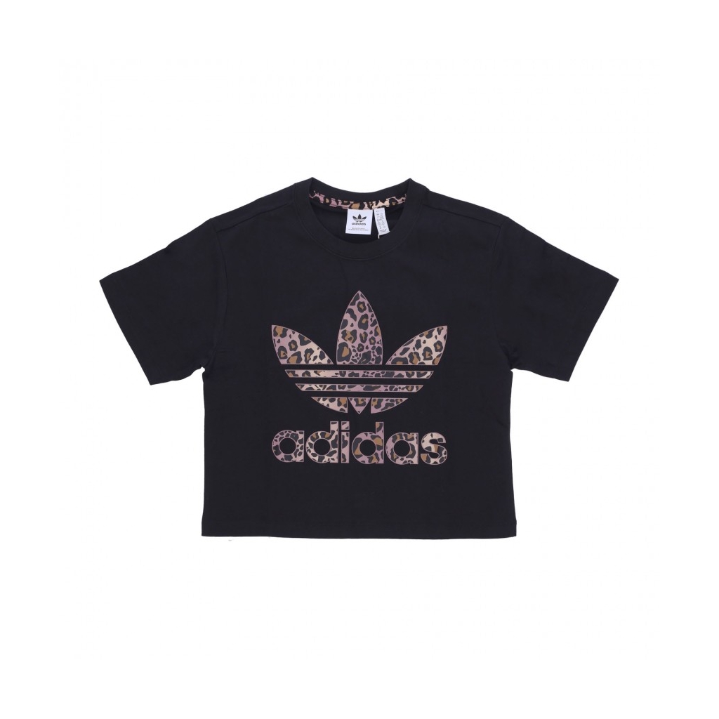 maglietta donna animalier big logo tee BLACK