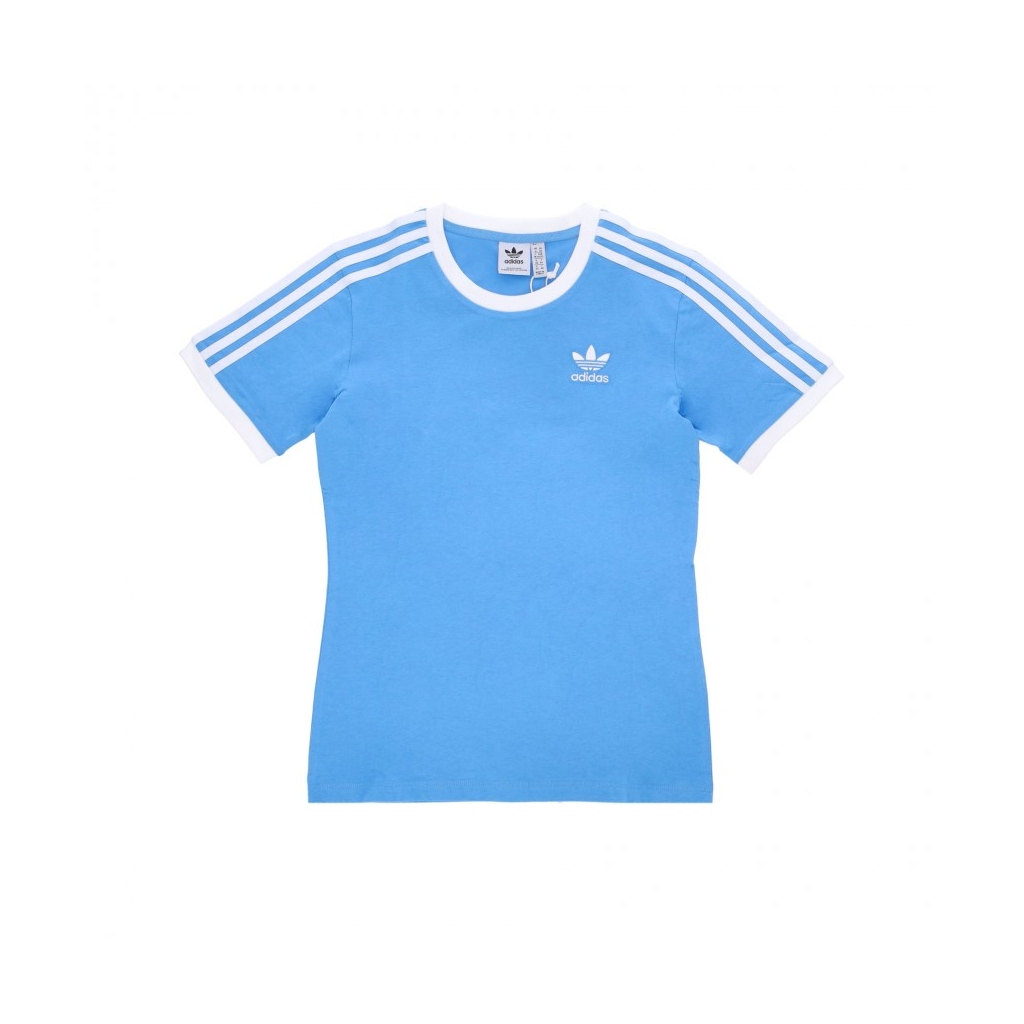 maglietta donna 3 stripes tee PULSE BLUE